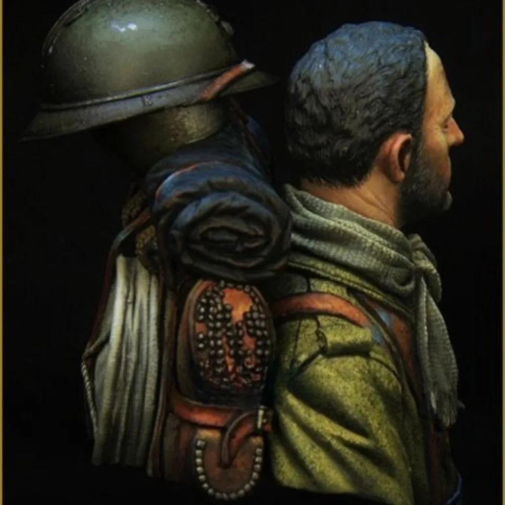 1/10 WWI French Foreign Legion Soldier, Resin Model Bust Kit, Unassembled and Unpainted