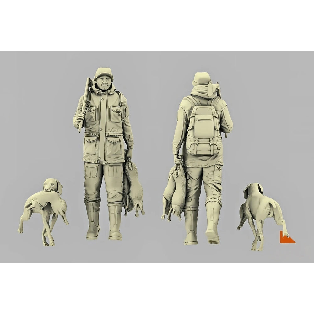 1/35 Modern Tactical Soldiers with Working Dogs, 5 Figures, Resin Model Figure Kit, Unassembled and Unpainted