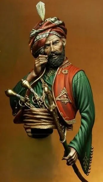 1/10 Medieval Ottoman Military Officer, Resin Model Figure Kit, Unassembled and Unpainted
