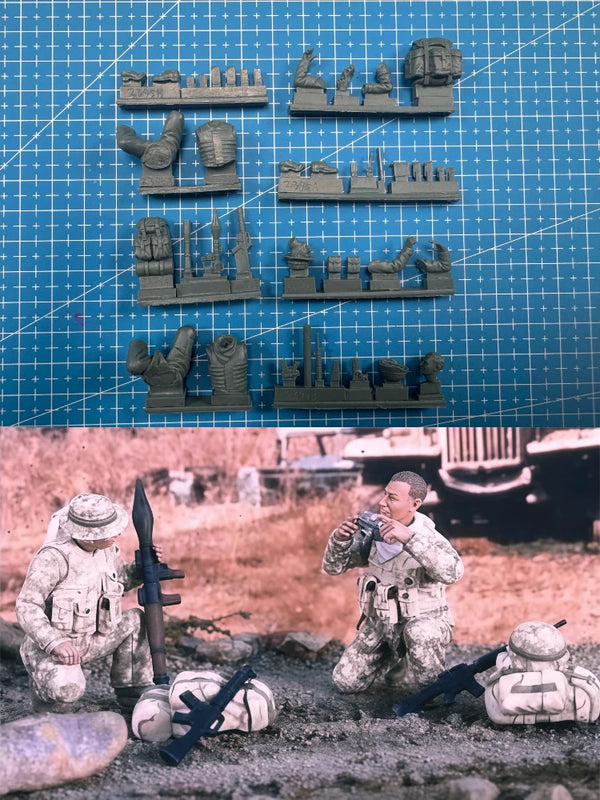 1/35 Modern Military Marine, 4 Figures, Resin Model Diorama Kit, Unassembled and Unpainted