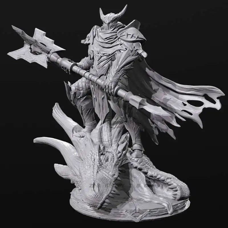 75mm Dragon-Slaying Knight, Resin Model Figure Kit, Fantasy Theme, Unassembled and Unpainted