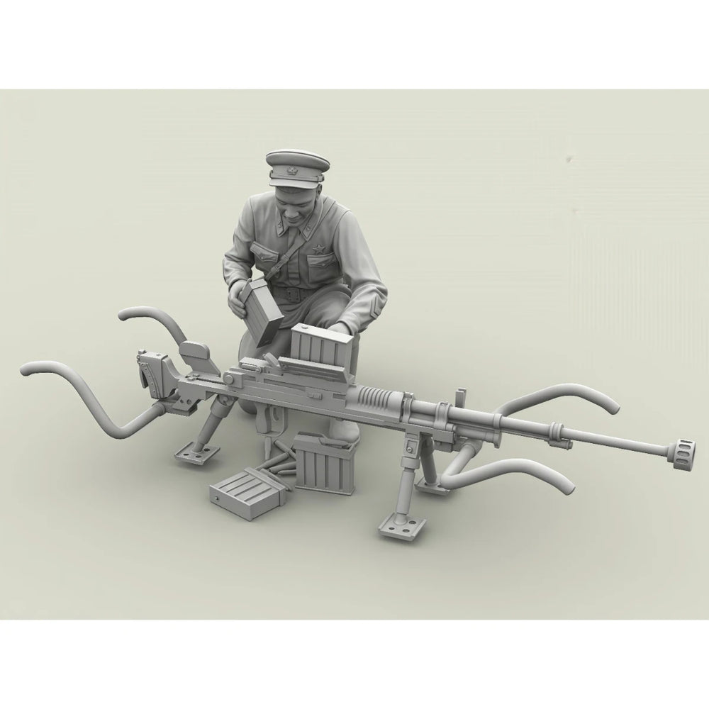 1/35 WWII Red Army Anti-Tank Rifleman, Resin Model Figure Kit, Unassembled and Unpainted