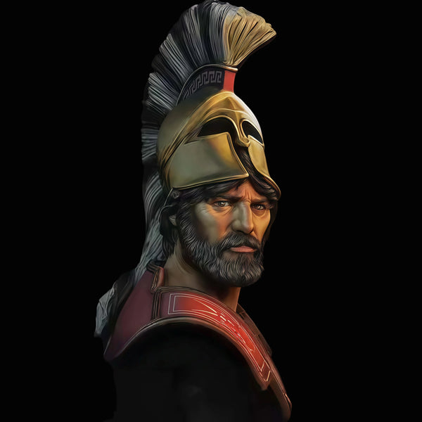 1/10 Ancient Greek Officer, Resin Model Bust Kit, Unassembled and Unpainted
