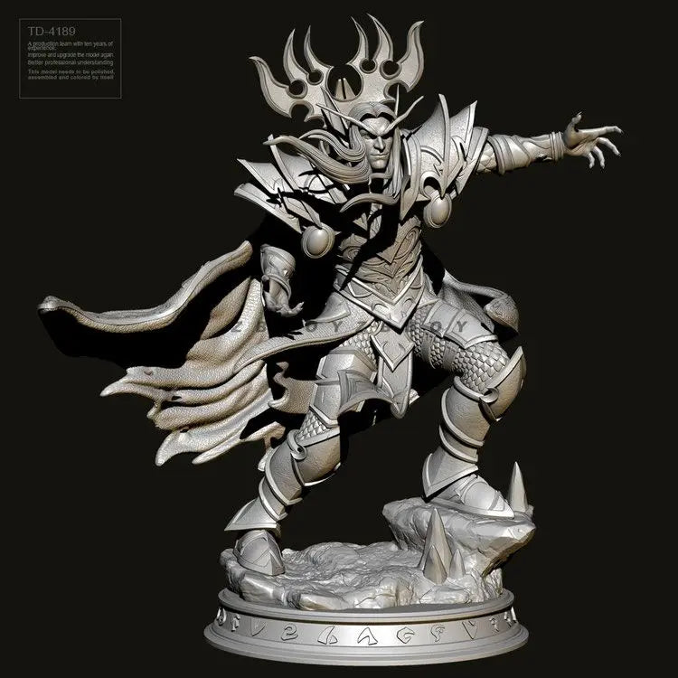 75mm High Elves Wizard Leader, Resin Model Figure Kit, Fantasy Theme, Unassembled and Unpainted