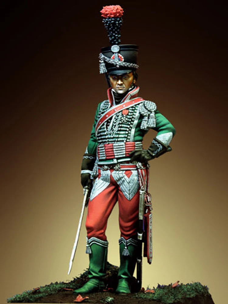 75mm Medieval British Grenadier Officer, Resin Model Figure Kit, Unassembled and Unpainted