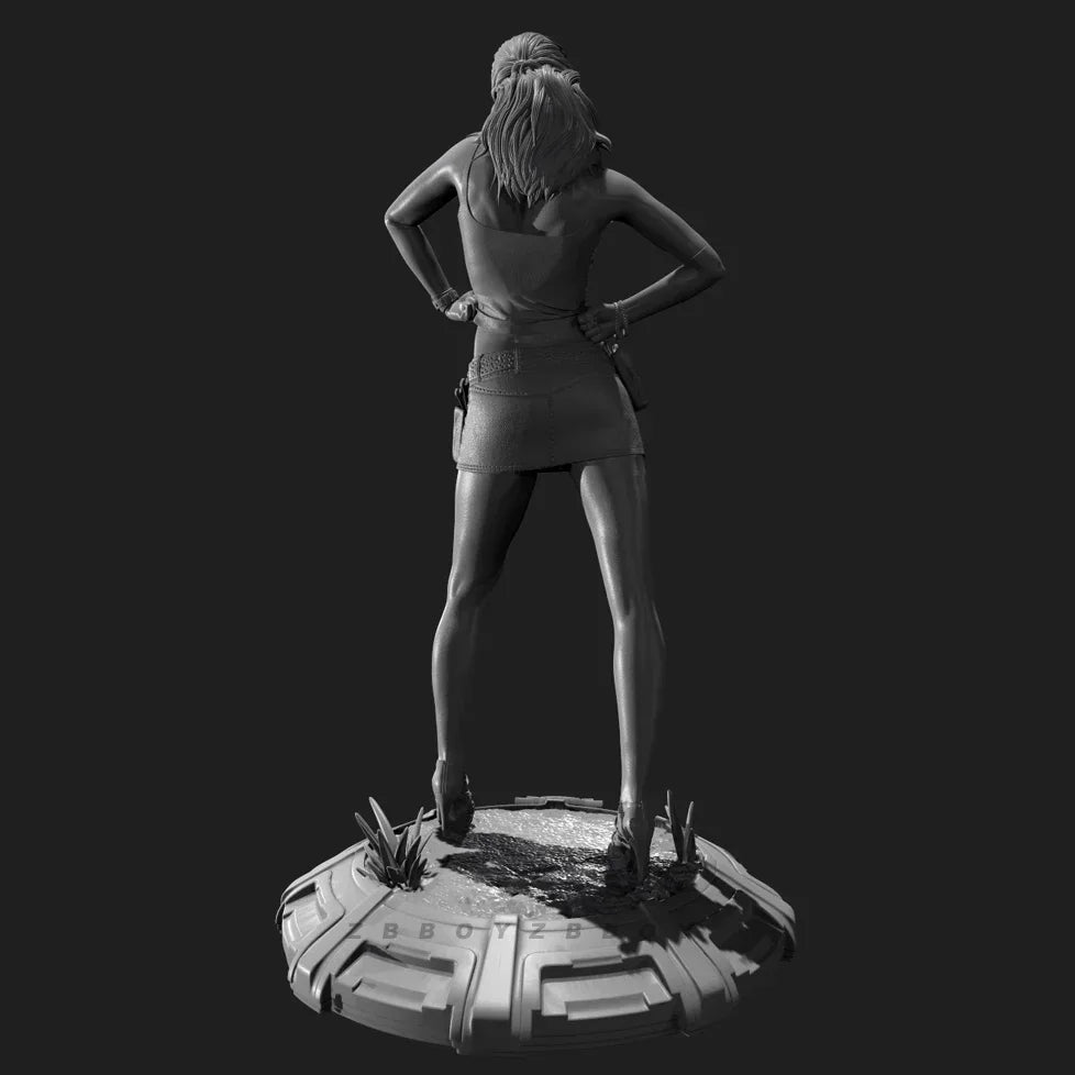 75mm Sci-Fi Pin-up Female, Resin Model Figure Kit, Unassembled and Unpainted