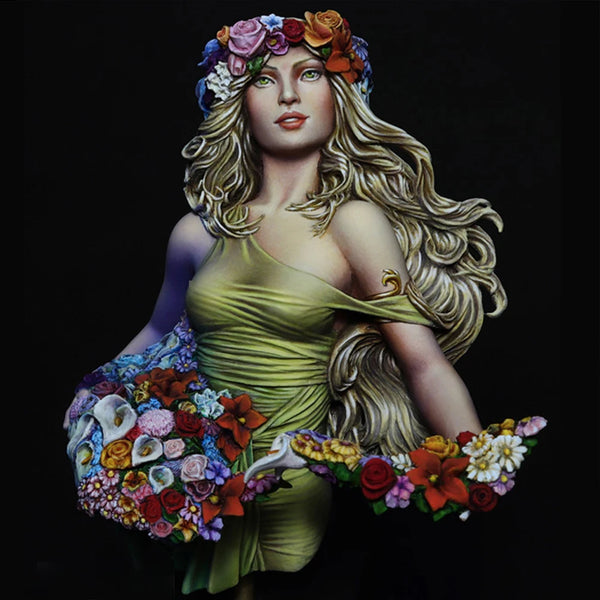 1/10 Spring Maiden, Resin Model Bust Kit, Fantasy Theme, Unassembled and Unpainted