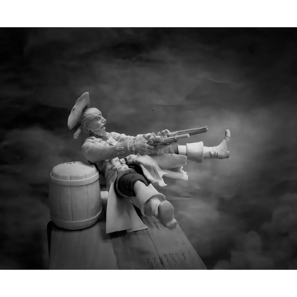 75mm Pirate One-Eyed Pew, Resin Model Figure Kit, Historical Theme, Unassembled and Unpainted