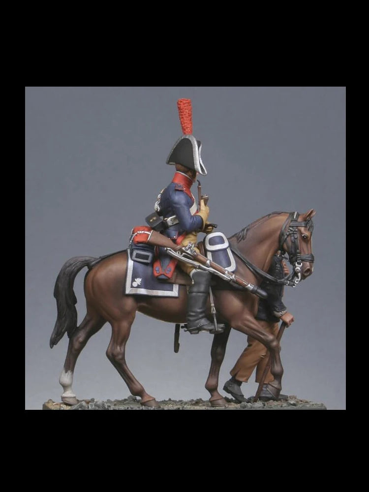 1/32 Napoleonic Cavalry Officers, 3 Figures, Resin Model Figure Kit, Unassembled and Unpainted