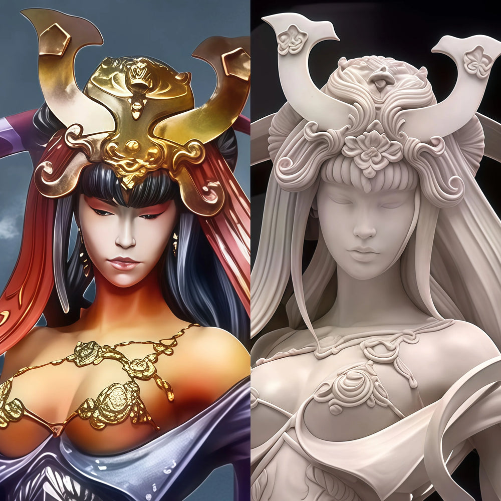 1/24 Warrior Princess, 3 Figures, Resin Model Figure Kit, Fantasy Theme, Unassembled and Unpainted