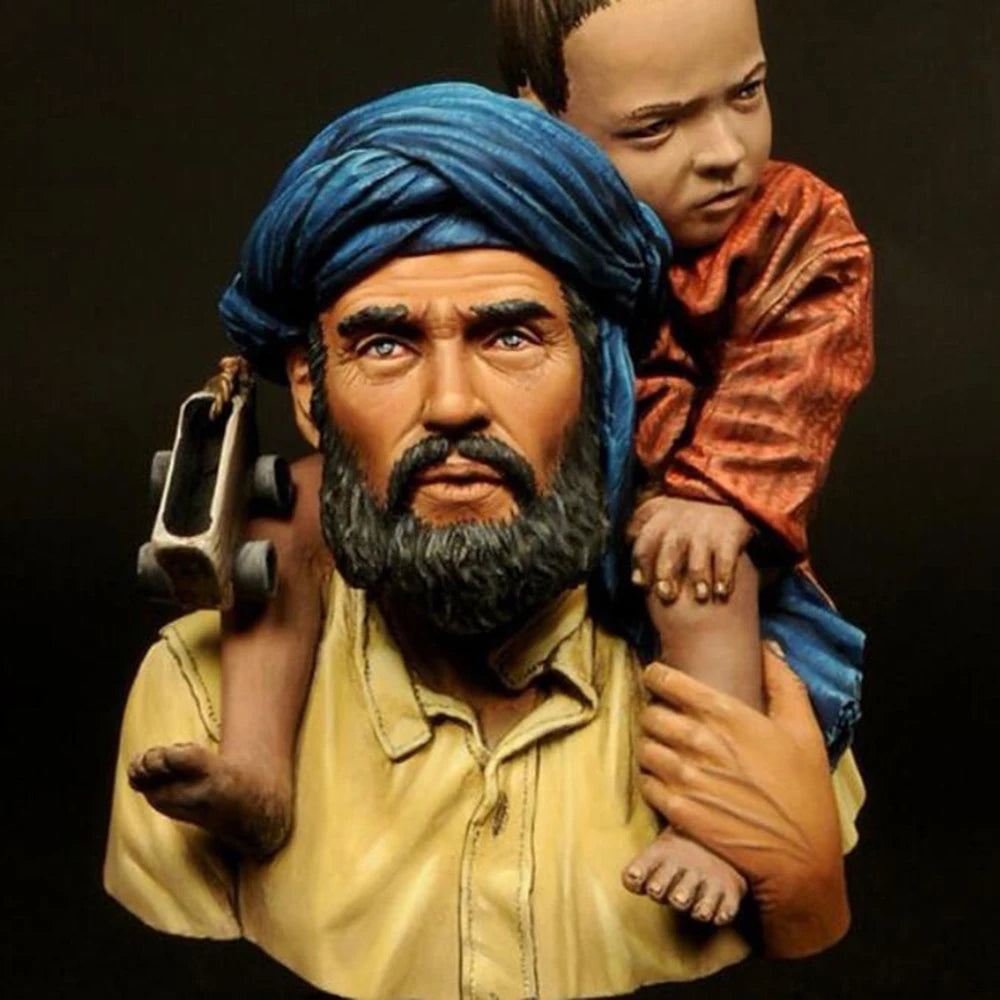 1/10 Modern Middle Eastern, 2 Figures, Resin Model Bust Kit, Unassembled and Unpainted
