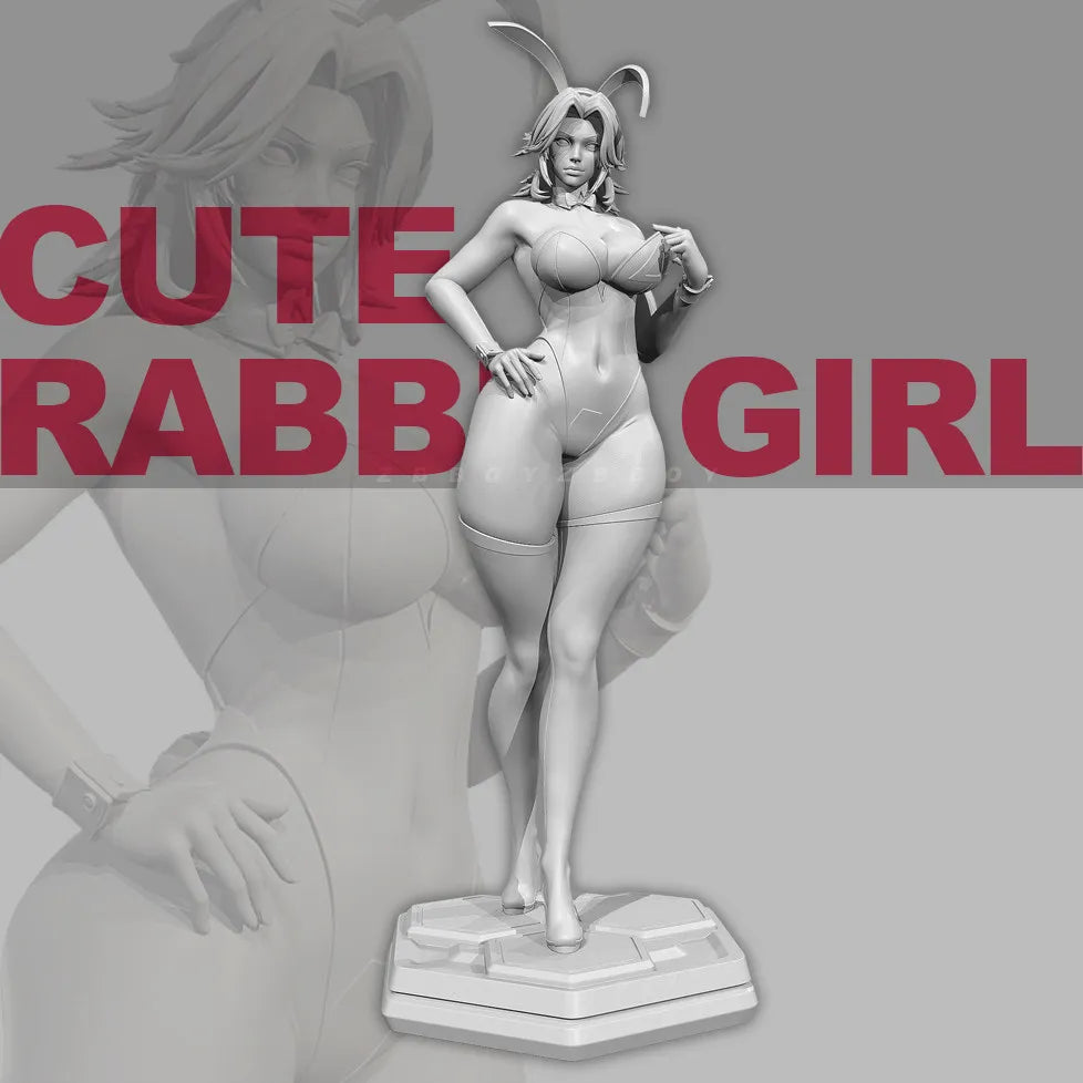 75mm Bunny Girl Pin-up, Resin Model Figure Kit, Unassembled and Unpainted