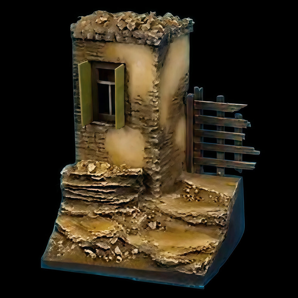 1/35 WWII Battle-Damaged Bunker Ruins, Resin Model Terrain Kit, Unpainted