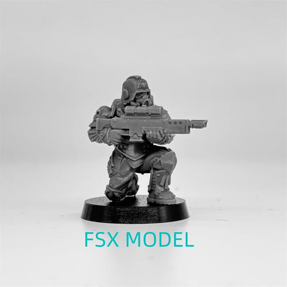 Grim Guard Elites, 15 Figures, Resin Model Figure Kit, Fantasy Theme, Unassembled and Unpainted