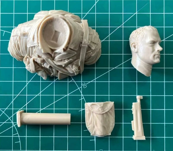 1/10 WWII US Army 2nd Ranger Soldier, Resin Model Bust Kit, Unassembled and Unpainted