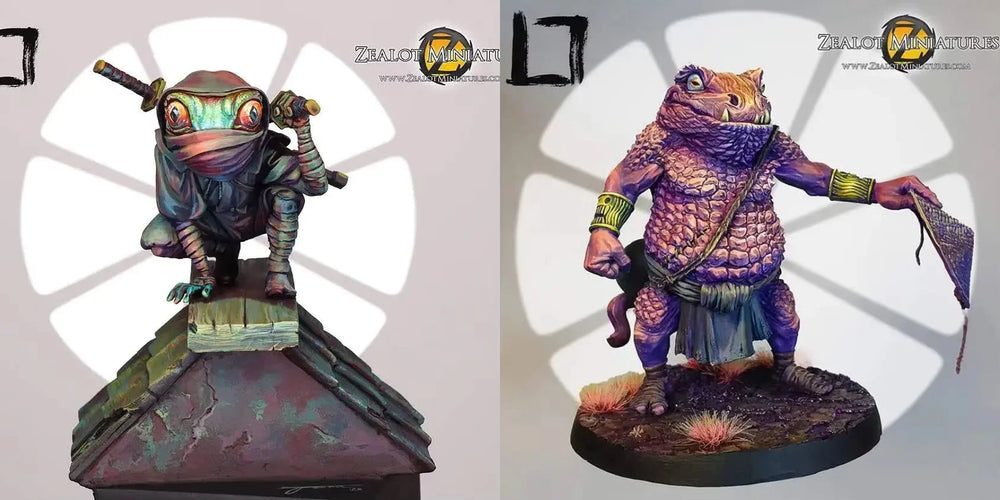 75mm Warrior Humanoid, 2 Figures, Resin Model Figure Kit, Fantasy Theme, Unassembled and Unpainted