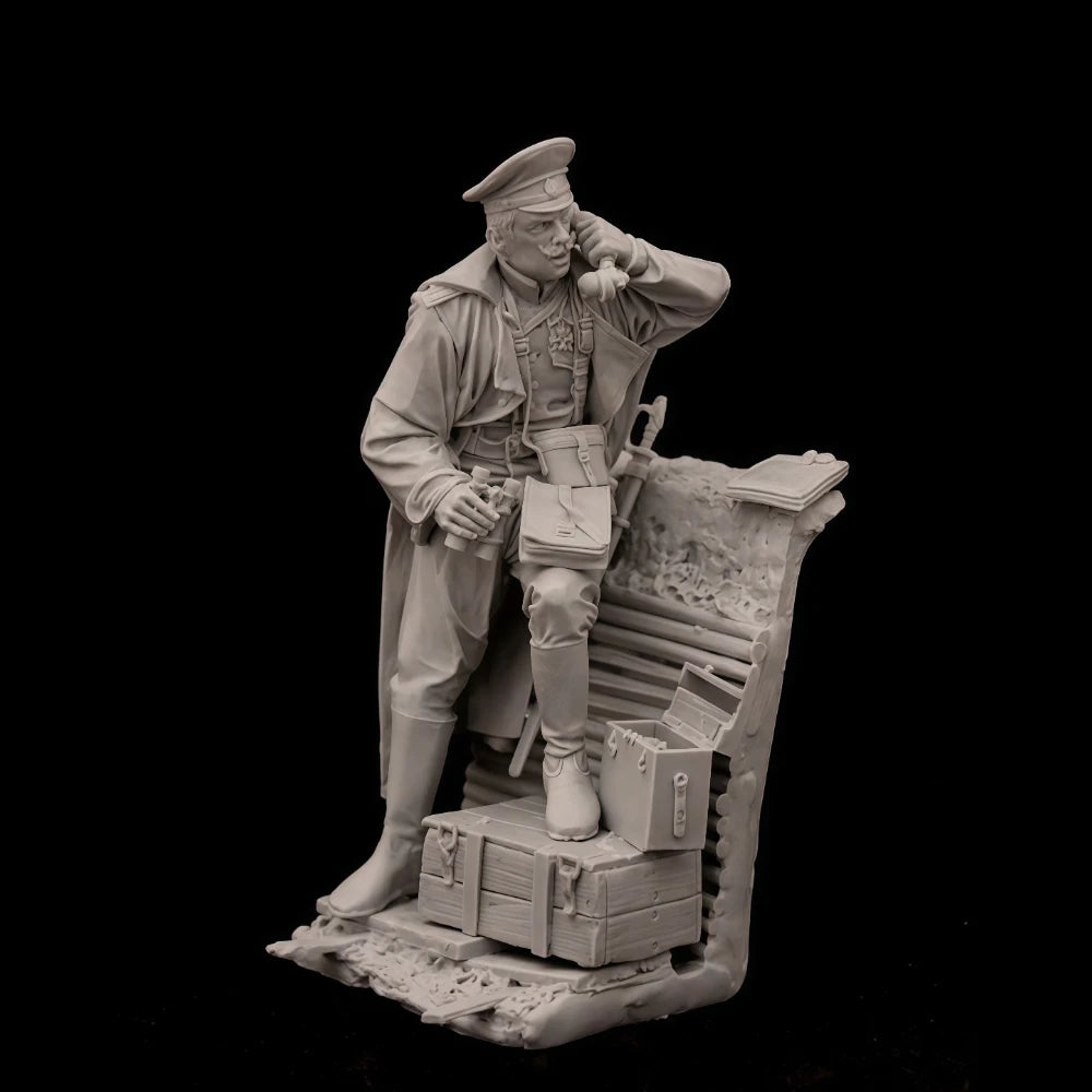 75mm Cold War Soviet Officer, Resin Model Figure Kit, Unassembled and Unpainted