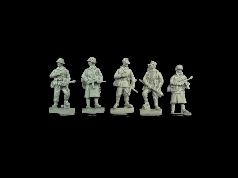 1/72 WWI Infantry Squad, 5 Figures, Resin Model Figure Kit, Unassembled and Unpainted