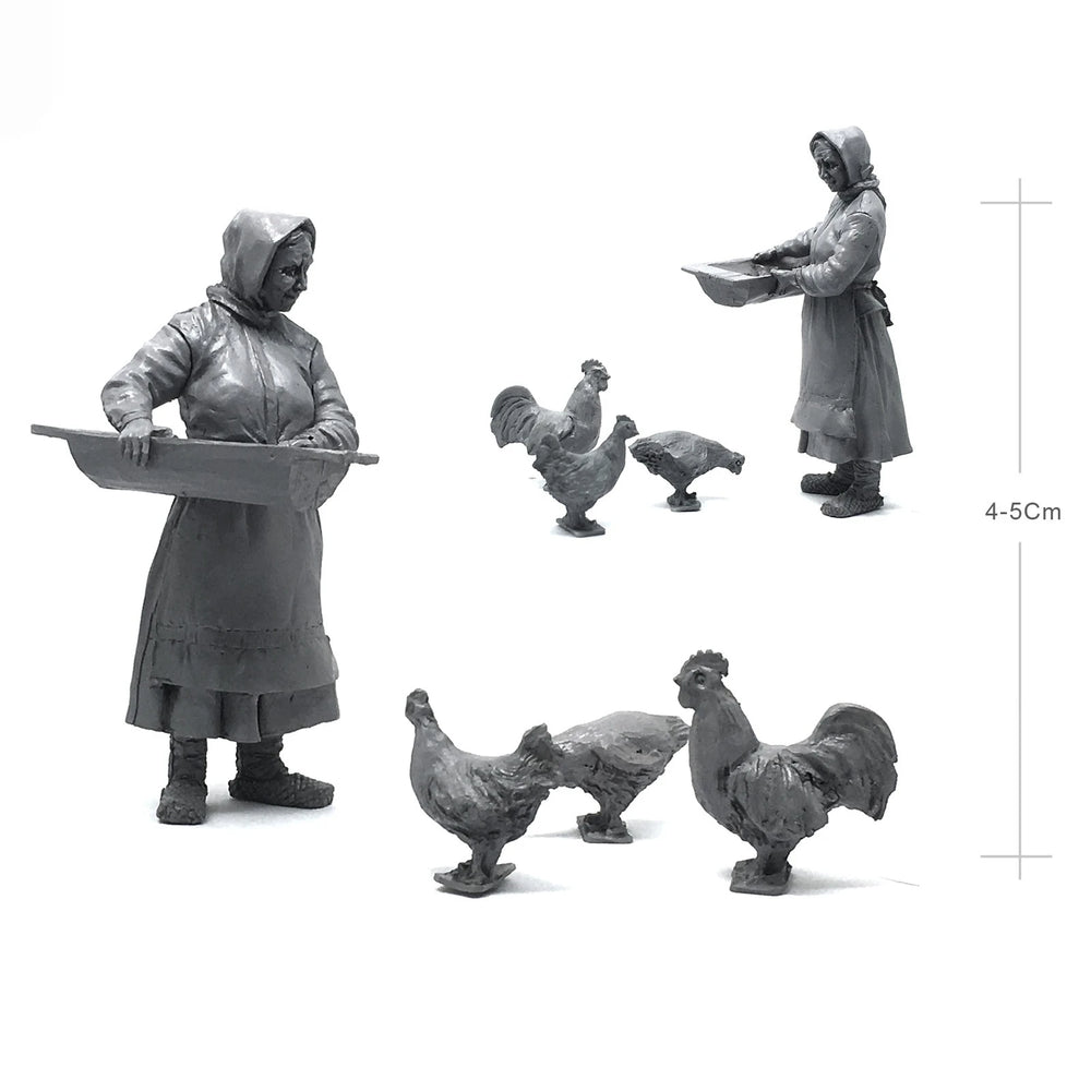 1/35 Cold War Soviet Female Soldiers, 6 Figures, Resin Model Figure Kit, Unassembled and Unpainted