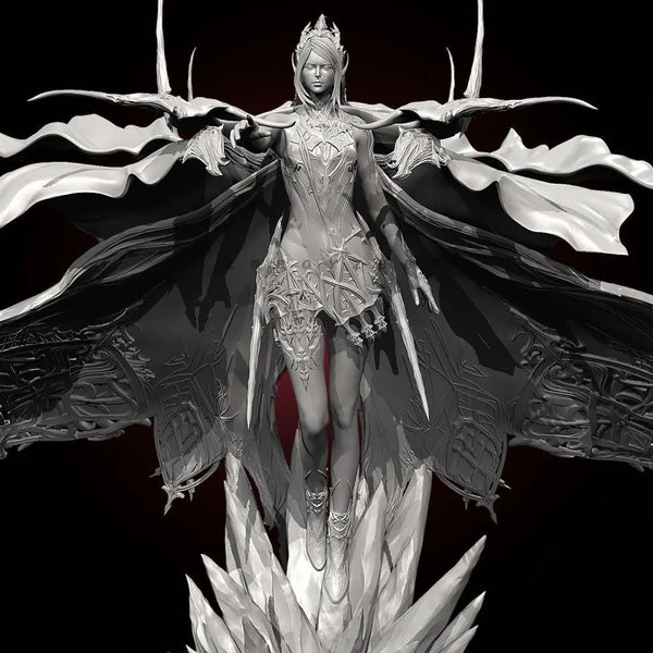 75mm Dark Fantasy Demon Queen, Resin Model Figure Kit, Fantasy Theme, Unassembled and Unpainted