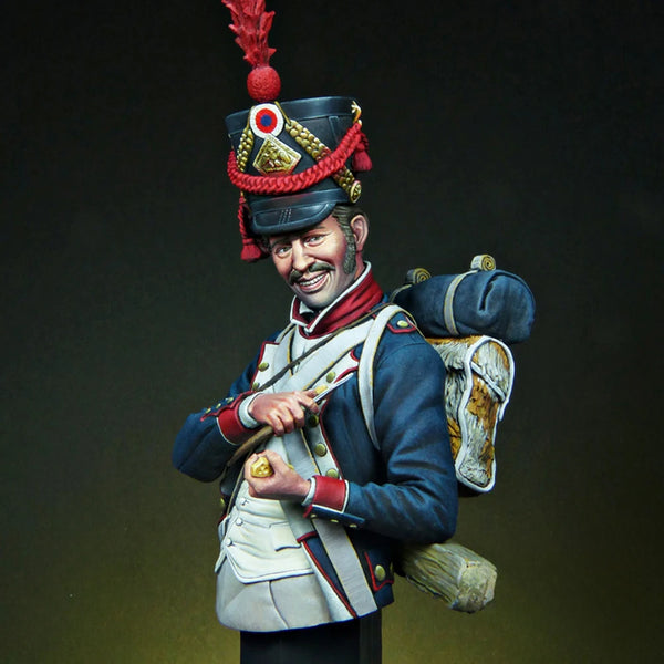 1/12 Napoleonic French Guard, Resin Model Bust Kit, Unassembled and Unpainted