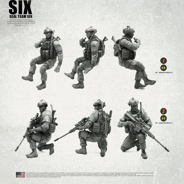1/35 Modern SEAL Team Special Operations, 6 Figures, Resin Model Figure Kit, Unassembled and Unpainted