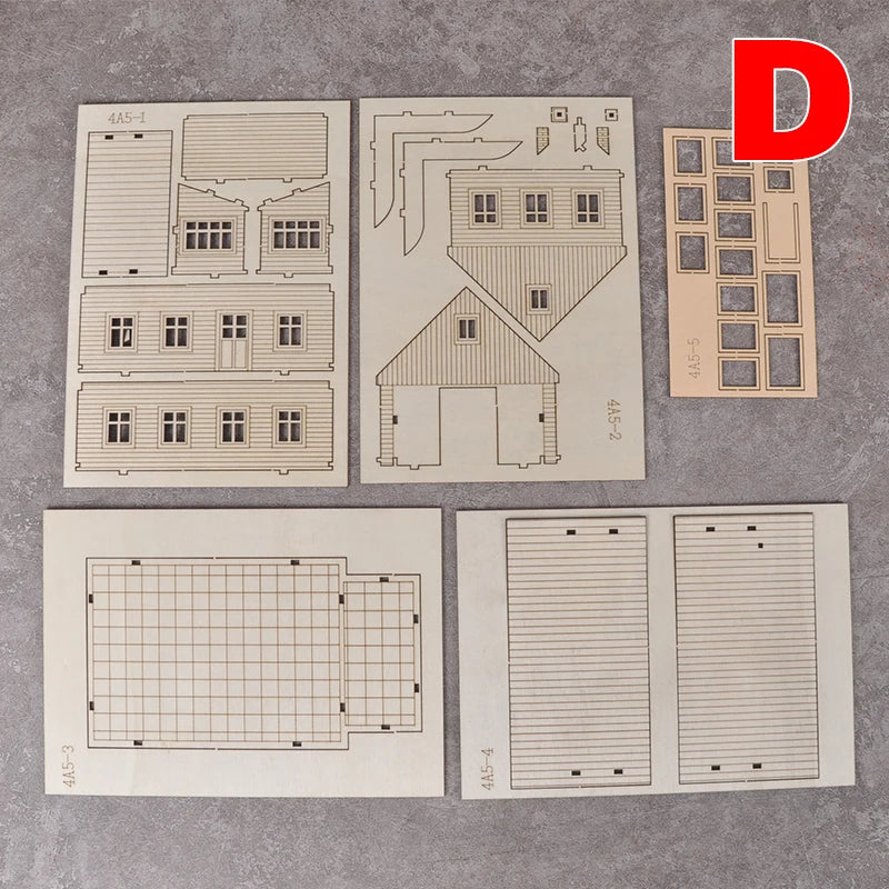 1/72 Eastern European Village Buildings, Resin Model Diorama Kit, Historical Theme, Unassembled and Unpainted