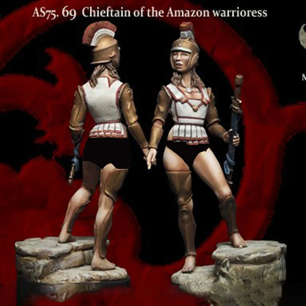 1/24 Ancient Amazon Warriors, 2 Figures, Resin Model Figure Kit, Unassembled and Unpainted