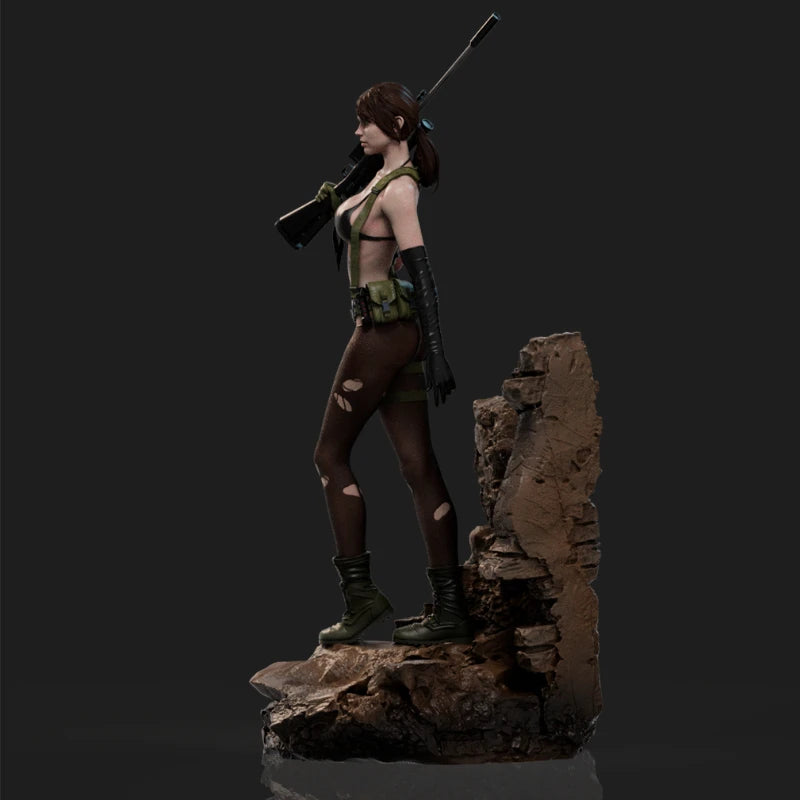 1/24 Modern Tactical Operator Standing with Scoped Rifle, Resin Model Figure Kit, Unassembled and Unpainted