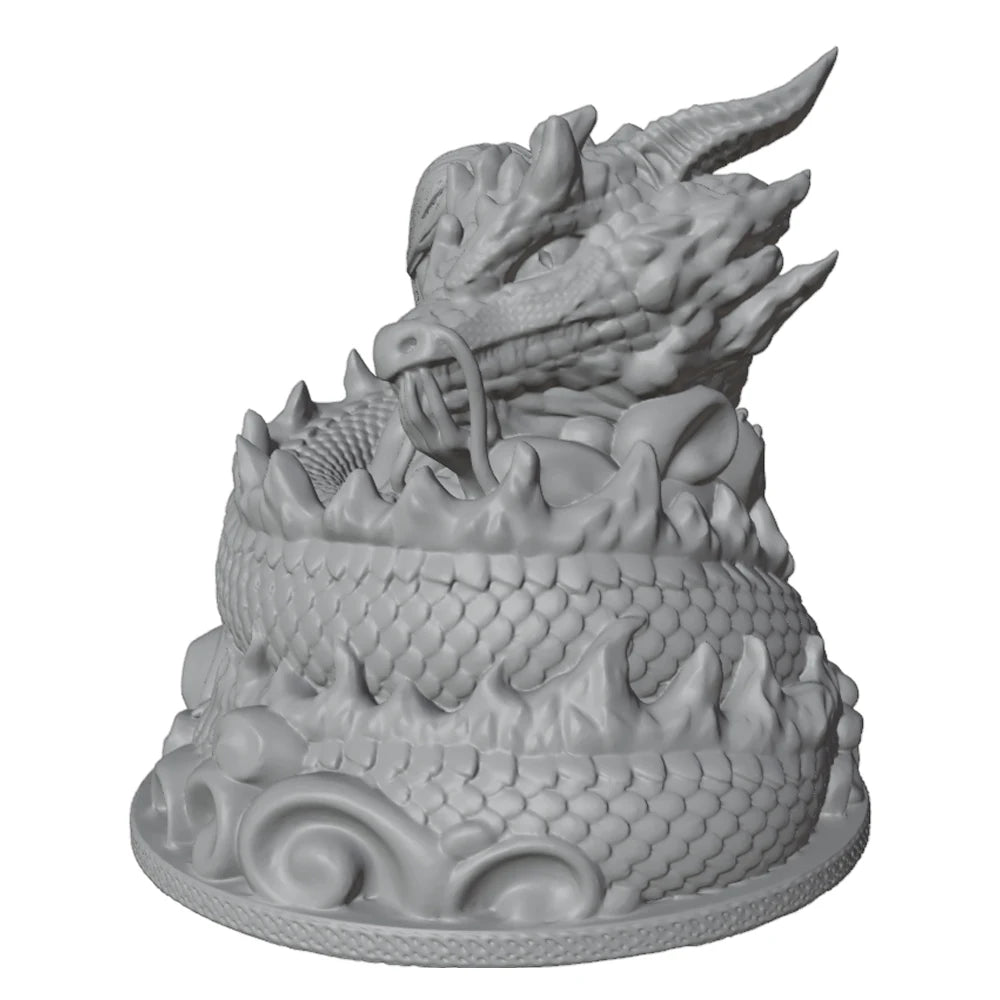1/24 Medieval Fantasy Female & Dragon, Resin Model Bust Kit, Unassembled and Unpainted