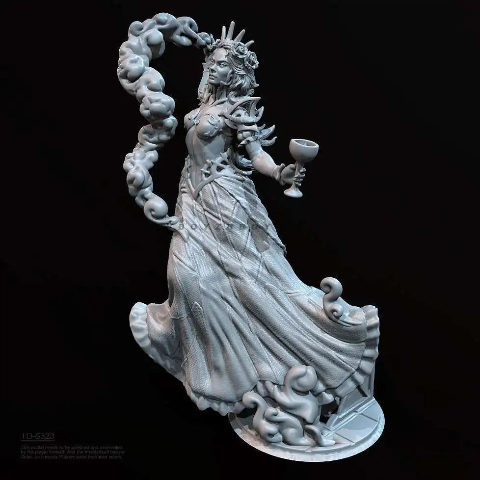 75mm Queen Sorceress, Resin Model Figure Kit, Fantasy Theme, Unassembled and Unpainted