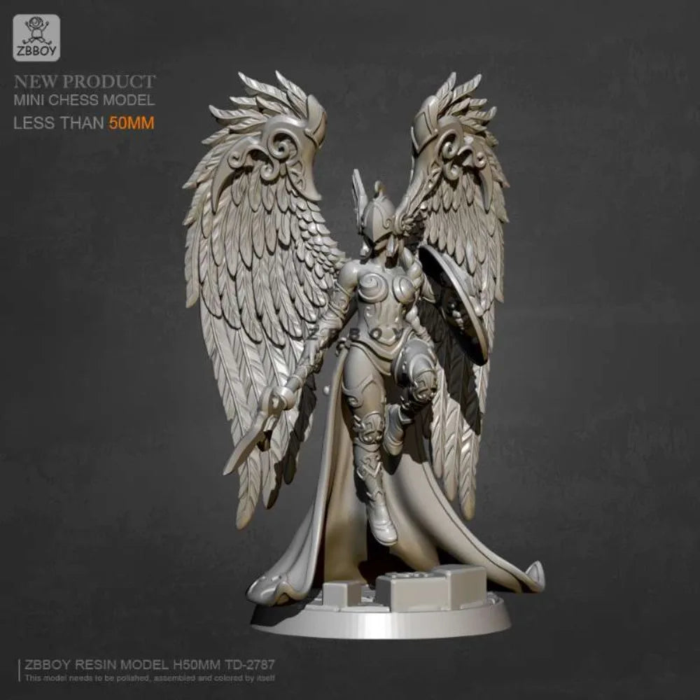 50mm Goddess of War Angel, Resin Model Figure Kit, Fantasy Theme, Unassembled and Unpainted