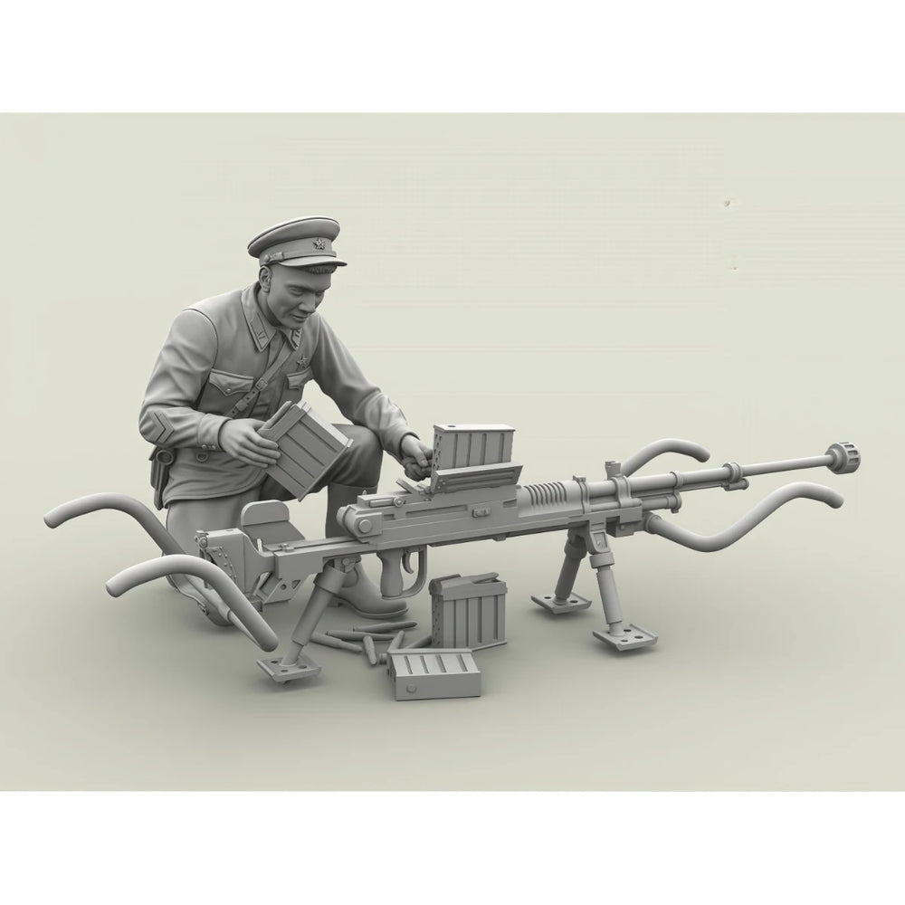 1/35 WWII Red Army Anti-Tank Rifleman, Resin Model Figure Kit, Unassembled and Unpainted