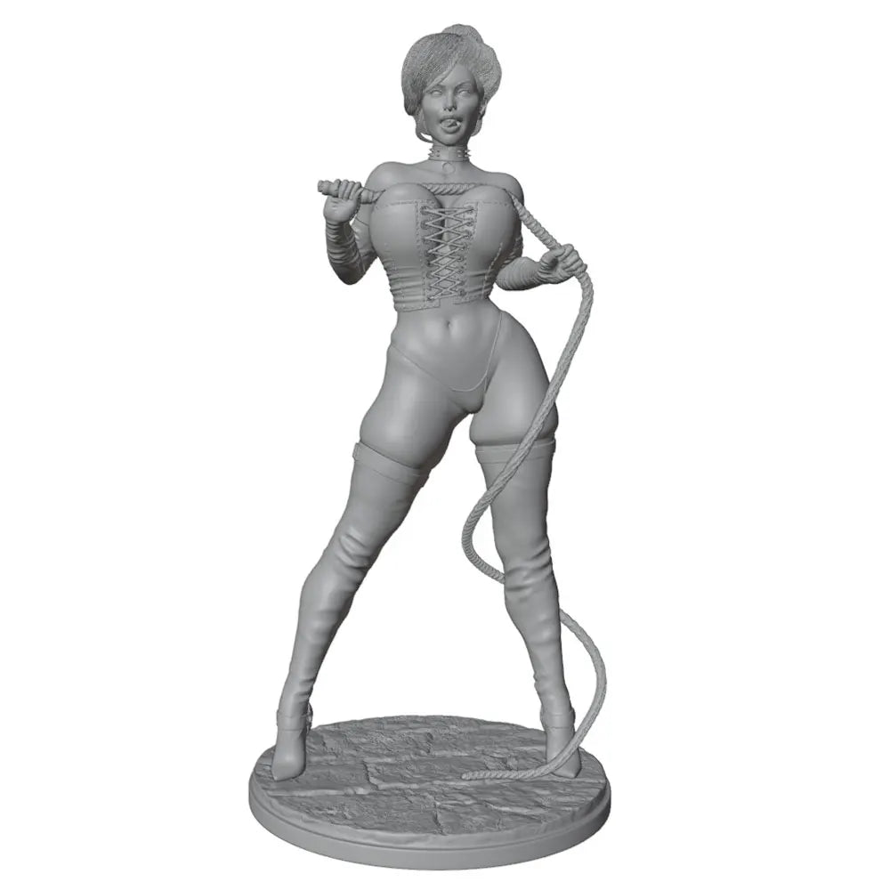 75mm Female Fantasy Warrior with Whip, Resin Model Figure Kit, Fantasy Theme, Unassembled and Unpainted