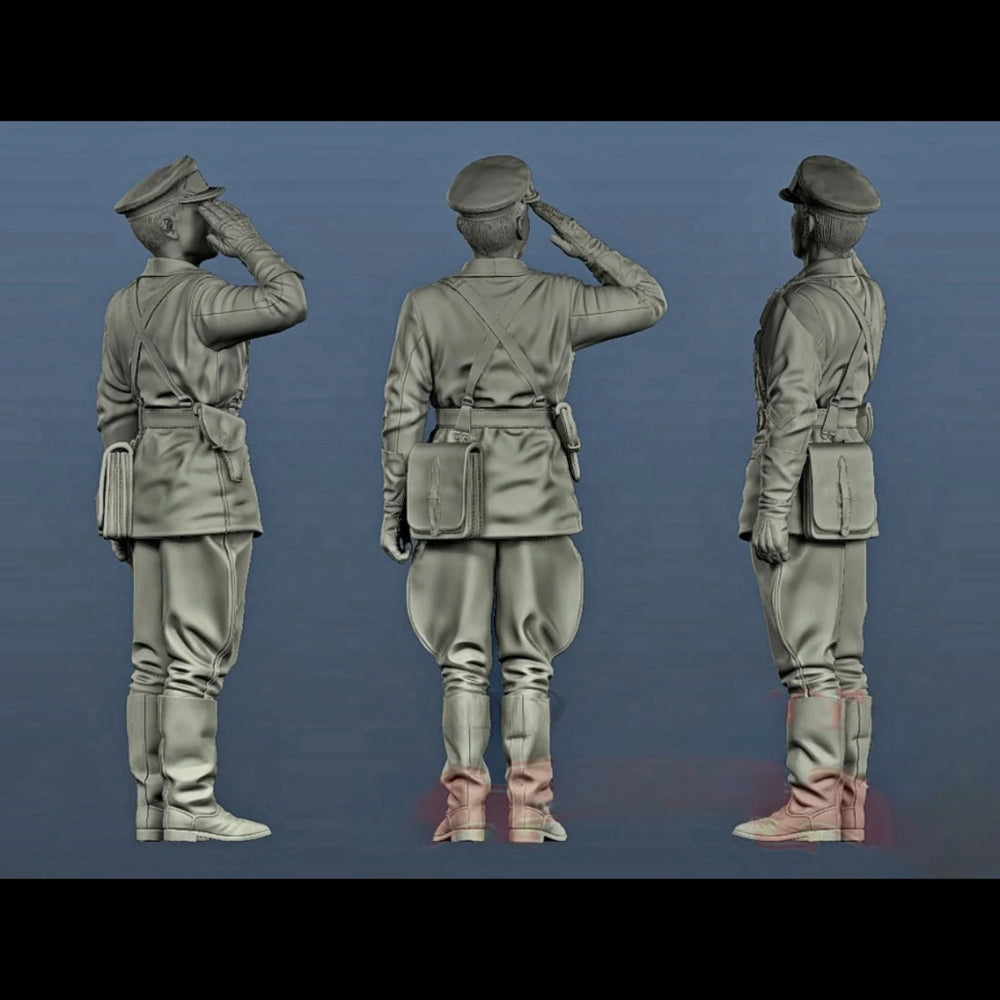 1/16 WWII Soviet Red Army Captain, Resin Model Figure Kit, Unassembled and Unpainted