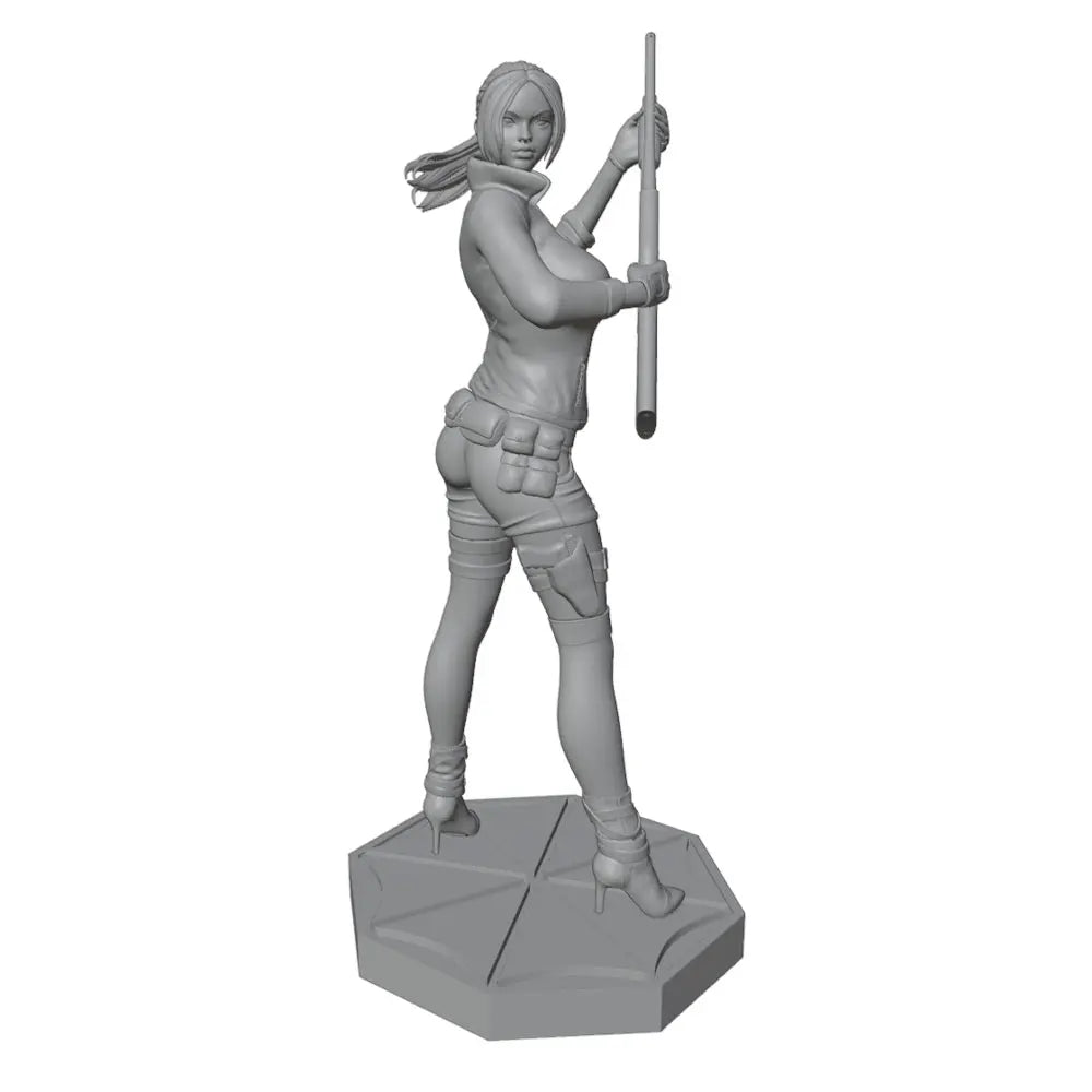 1/24 Archer Woman with Drawn Bow, Resin Model Figure Kit, Fantasy Theme, Unassembled and Unpainted
