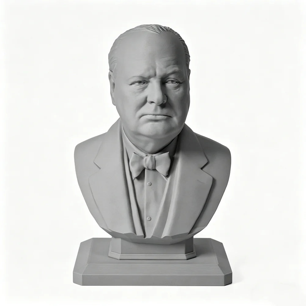 110mm WWII Churchill, Resin Model Bust Kit, Unassembled and Unpainted
