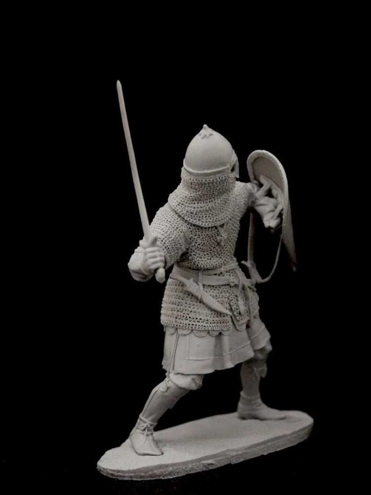 1/24 Medieval Russian Warrior, Resin Model Figure Kit, Unassembled and Unpainted