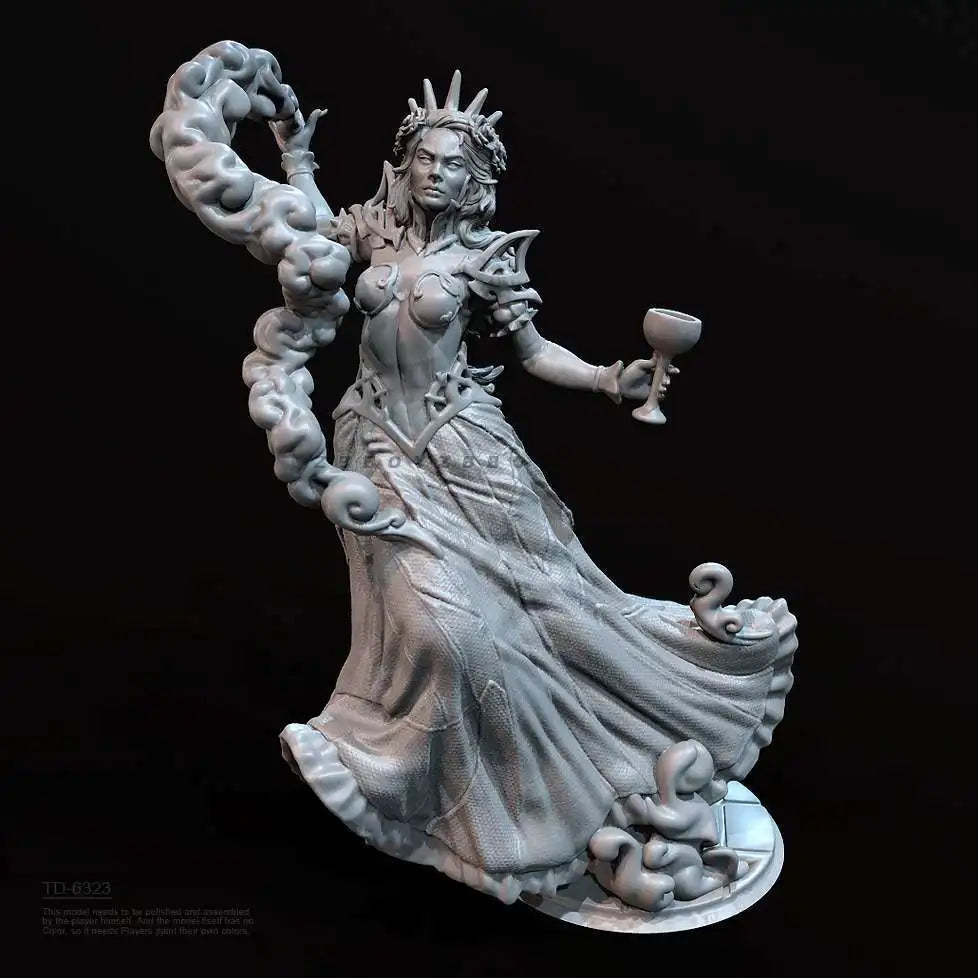 75mm Queen Sorceress, Resin Model Figure Kit, Fantasy Theme, Unassembled and Unpainted