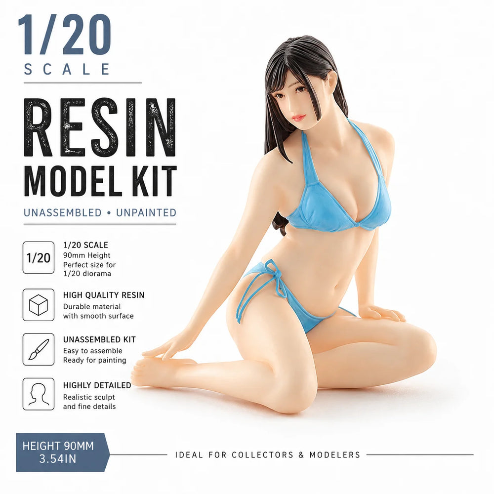 1/20 Anime Bikini Girl, Resin Model Figure Kit, Unassembled and Unpainted