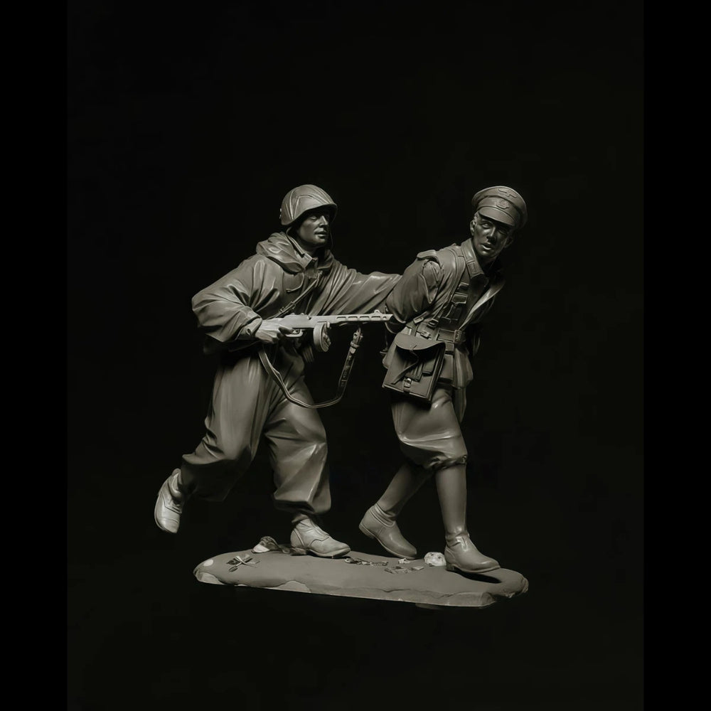 75mm WWI Infantry Squad, 2 Figures, Resin Model Figure Kit, Unassembled and Unpainted