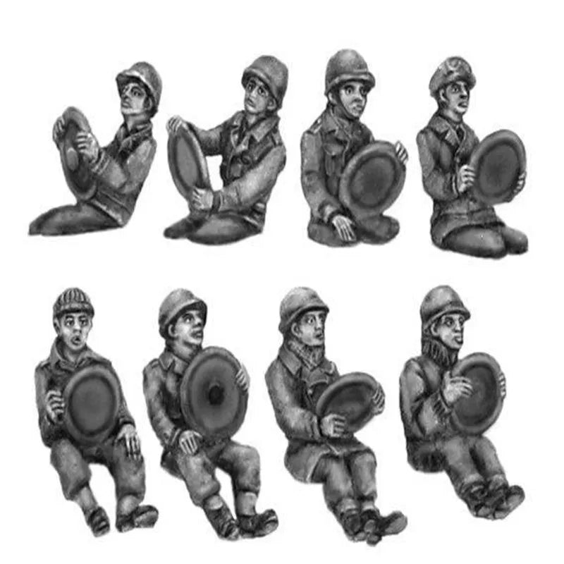 1/72 WWII German Infantry (16-Person), 16 Figures, Resin Model Figure Kit, Unassembled and Unpainted