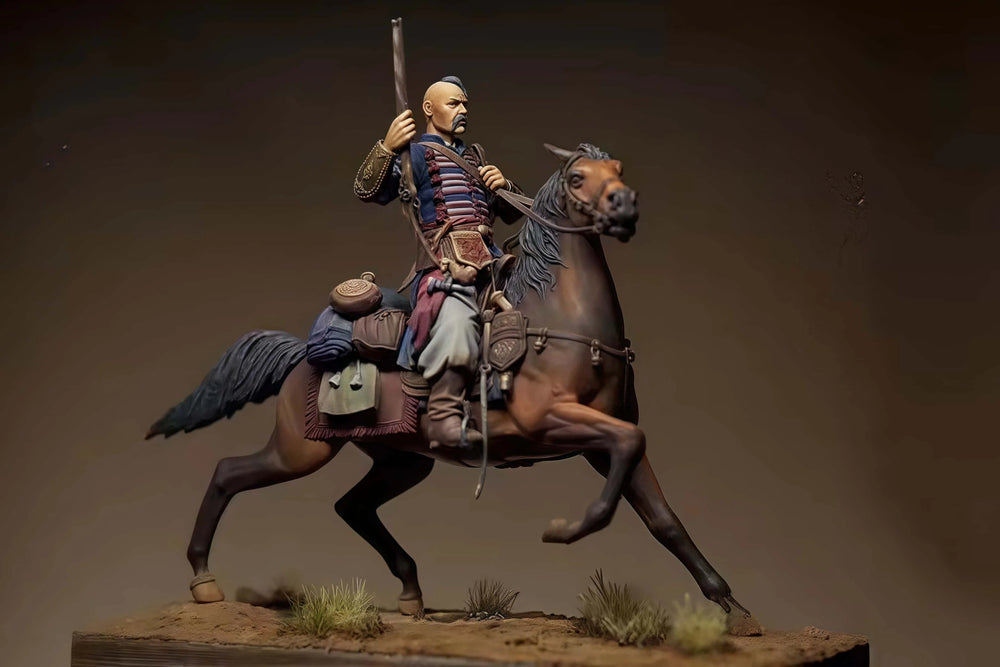 1/24 Napoleonic Fantasy Knight Cavalry, 3 Figures, Resin Model Figure Kit, Unassembled and Unpainted