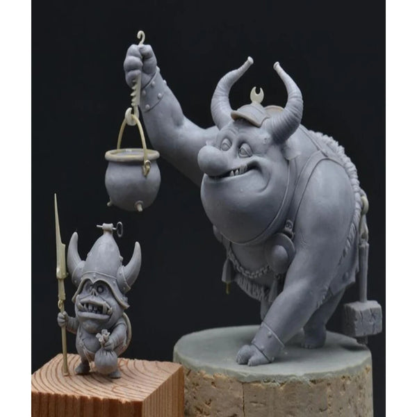 1/32 Demon & Devil Creatures, 4 Figures, Resin Model Diorama Kit, Fantasy Theme, Unassembled and Unpainted