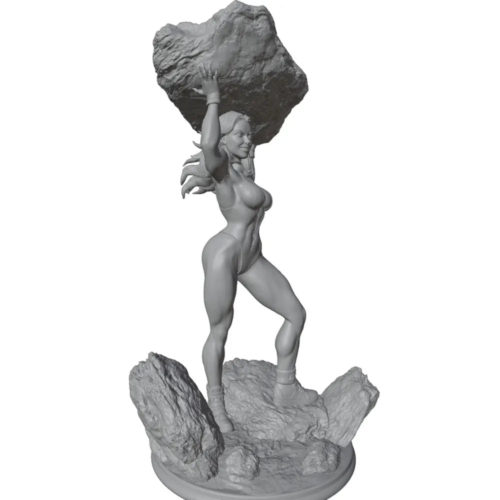 1/24 Females with Boulders, 2 Figures, Resin Model Figure Kit, Fantasy Theme, Unassembled and Unpainted