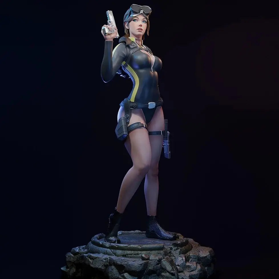 38mm Lara Croft Dive Suit, Resin Model Figure Kit, Unassembled and Unpainted