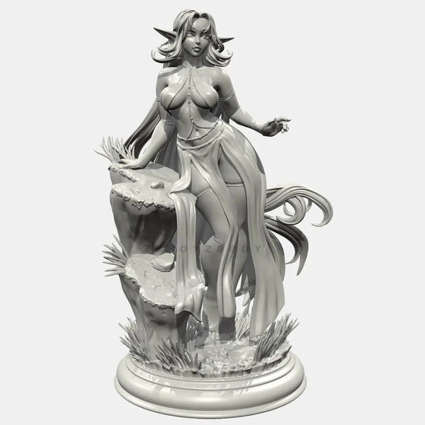 75mm Elf Maiden, Resin Model Figure Kit, Fantasy Theme, Unassembled and Unpainted