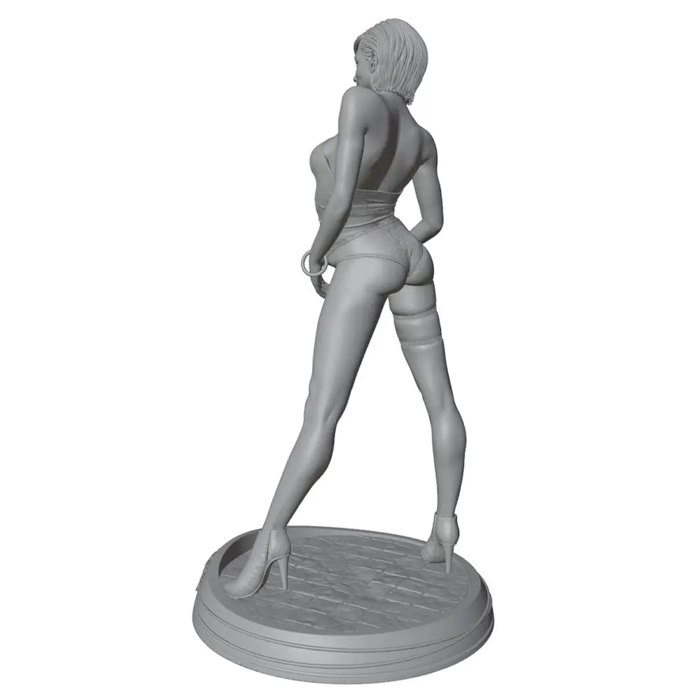 75mm Confident Woman in Wide Stance, Resin Model Figure Kit, Historical Theme, Unassembled and Unpainted