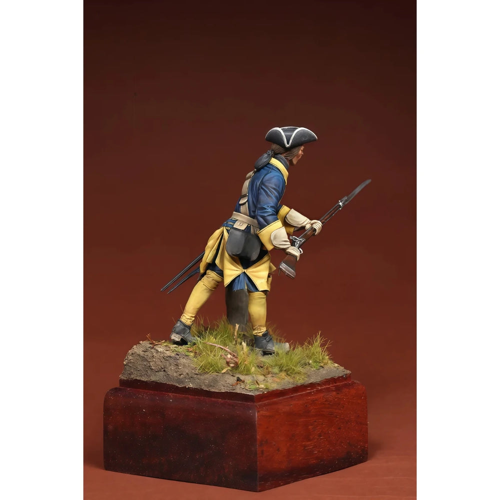 75mm Napoleonic Swedish Infantry Musketeer, Resin Model Figure Kit, Unassembled and Unpainted