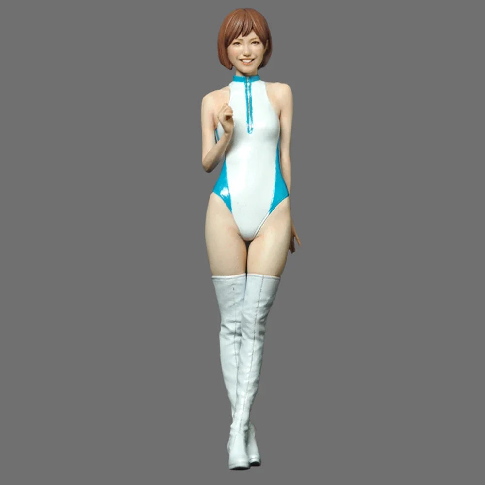 1/24 1/24 Racing Girl, Resin Model Figure Kit, Unassembled and Unpainted